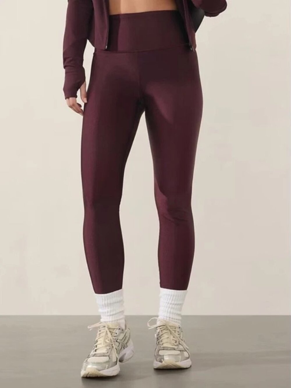 Athleta Elation Ultra High Rise Sheen Legging - Spiced Cabernet